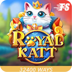 Royal Katt slot game icon featuring a crowned white cat with “32400 Ways” text.